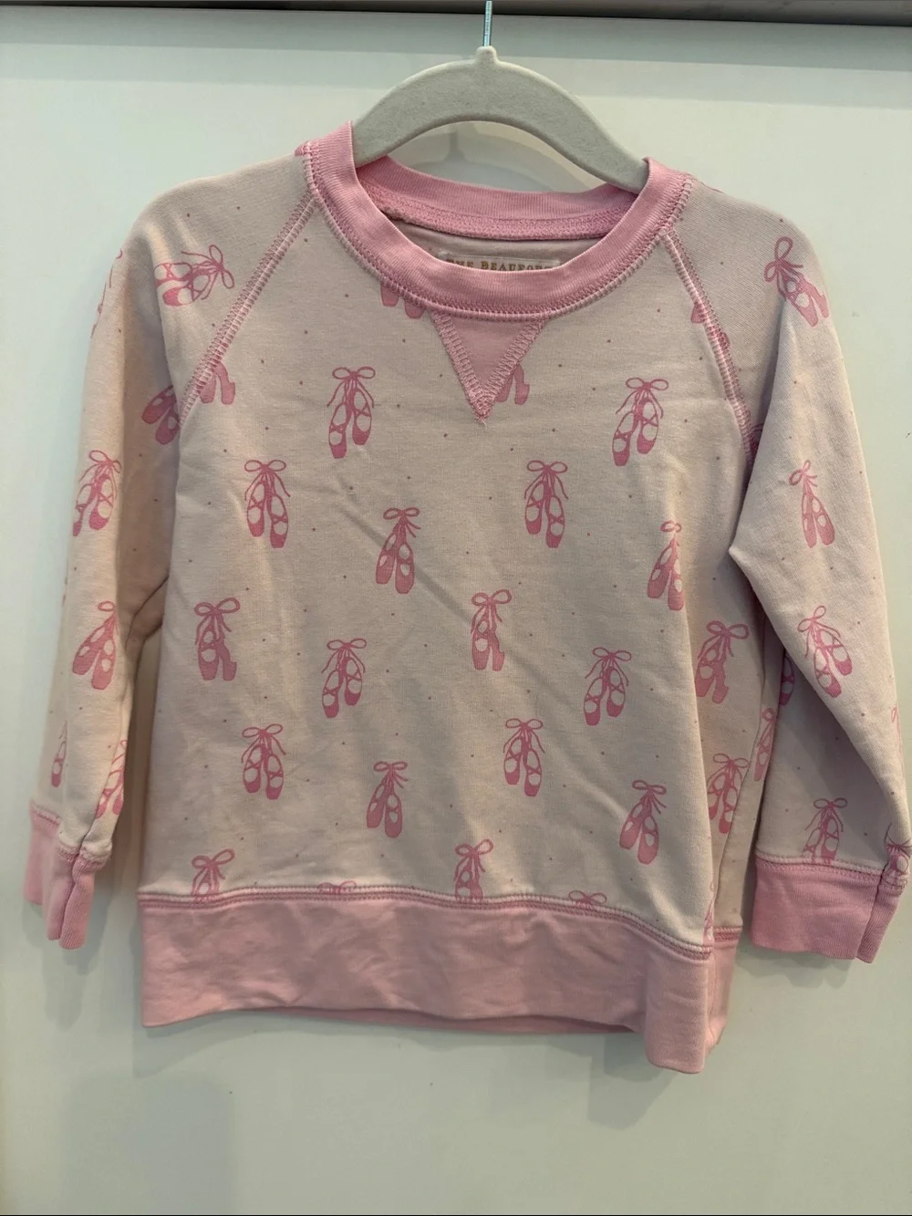 The Beaufort Bonnet Company Light Pink Ballet Slipper Sweatshirt  On Pointe